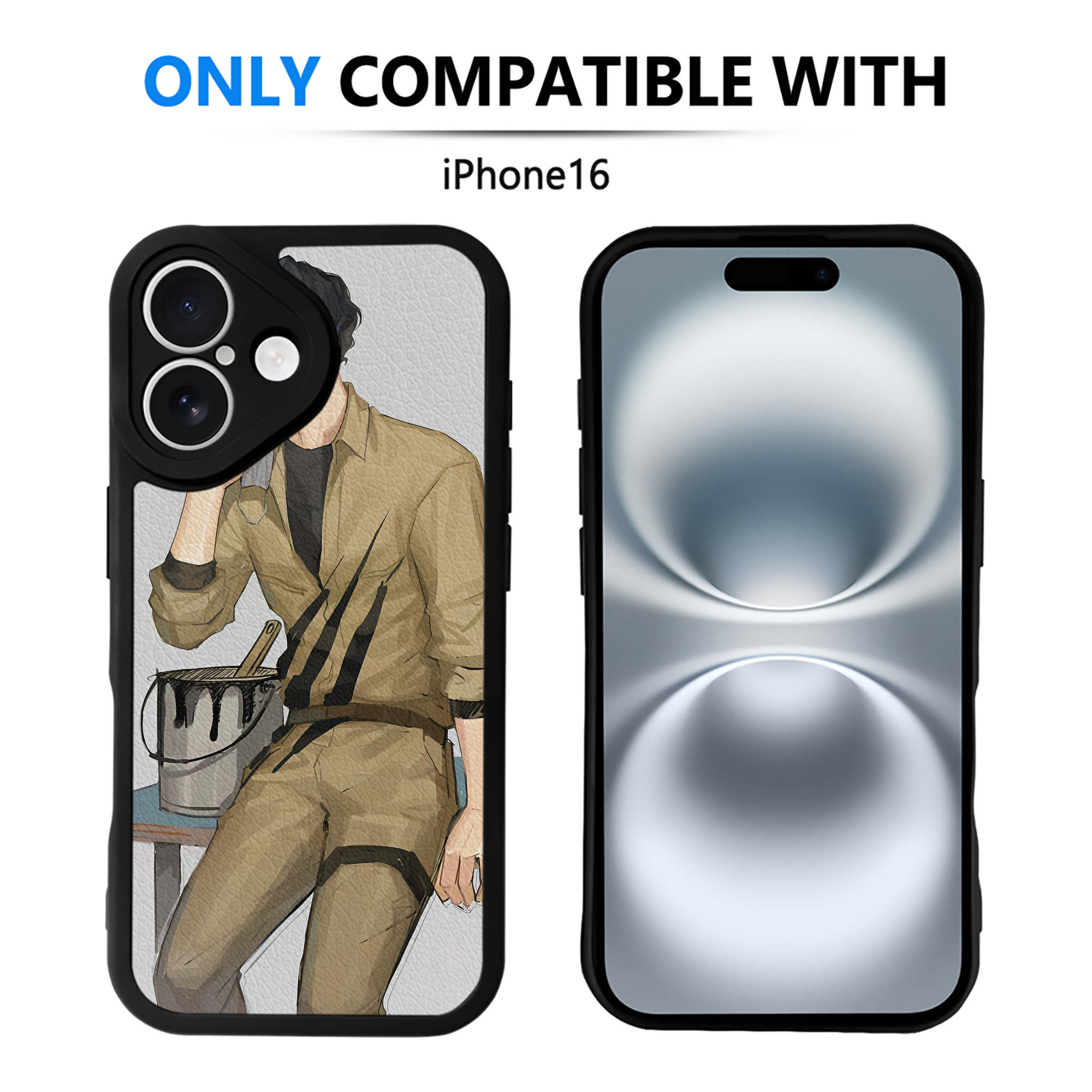 （画像用） ハイキュー!! Haikyu!! 【iPhone 16シリーズ対応】シリコンスマホケース（レザー調） 材質：シリコン